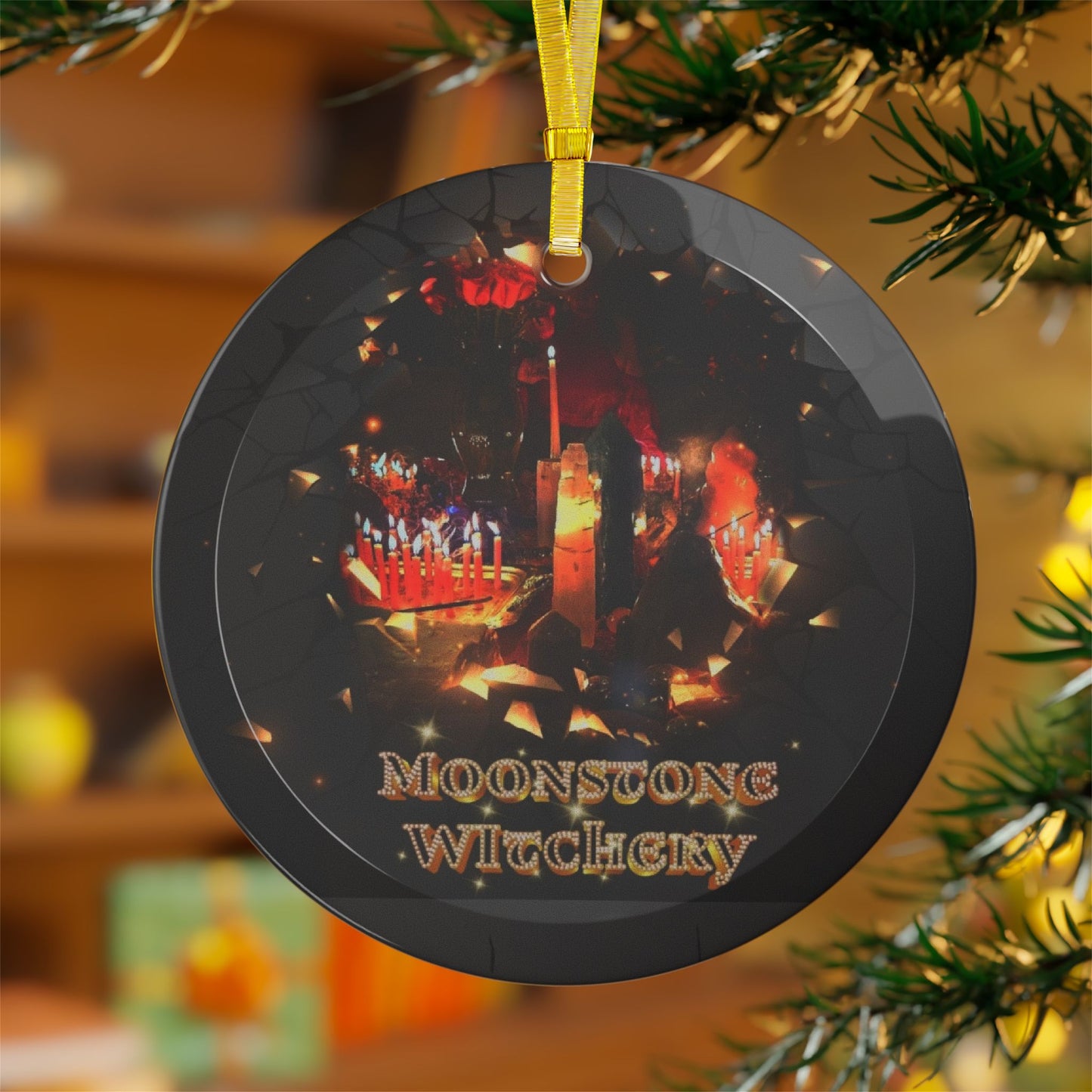 Moonstone Witchery Glass Ornament