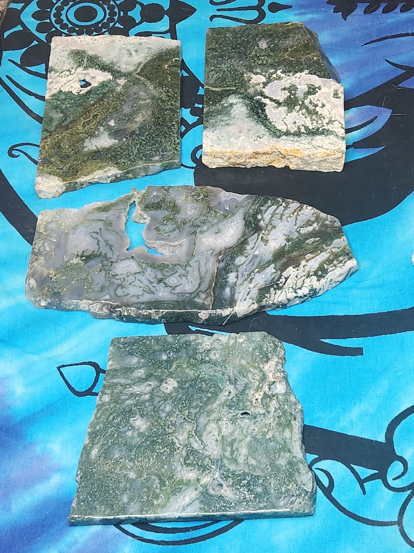 Oh My Goddess Moss Agate Slices - Venus Retrograde