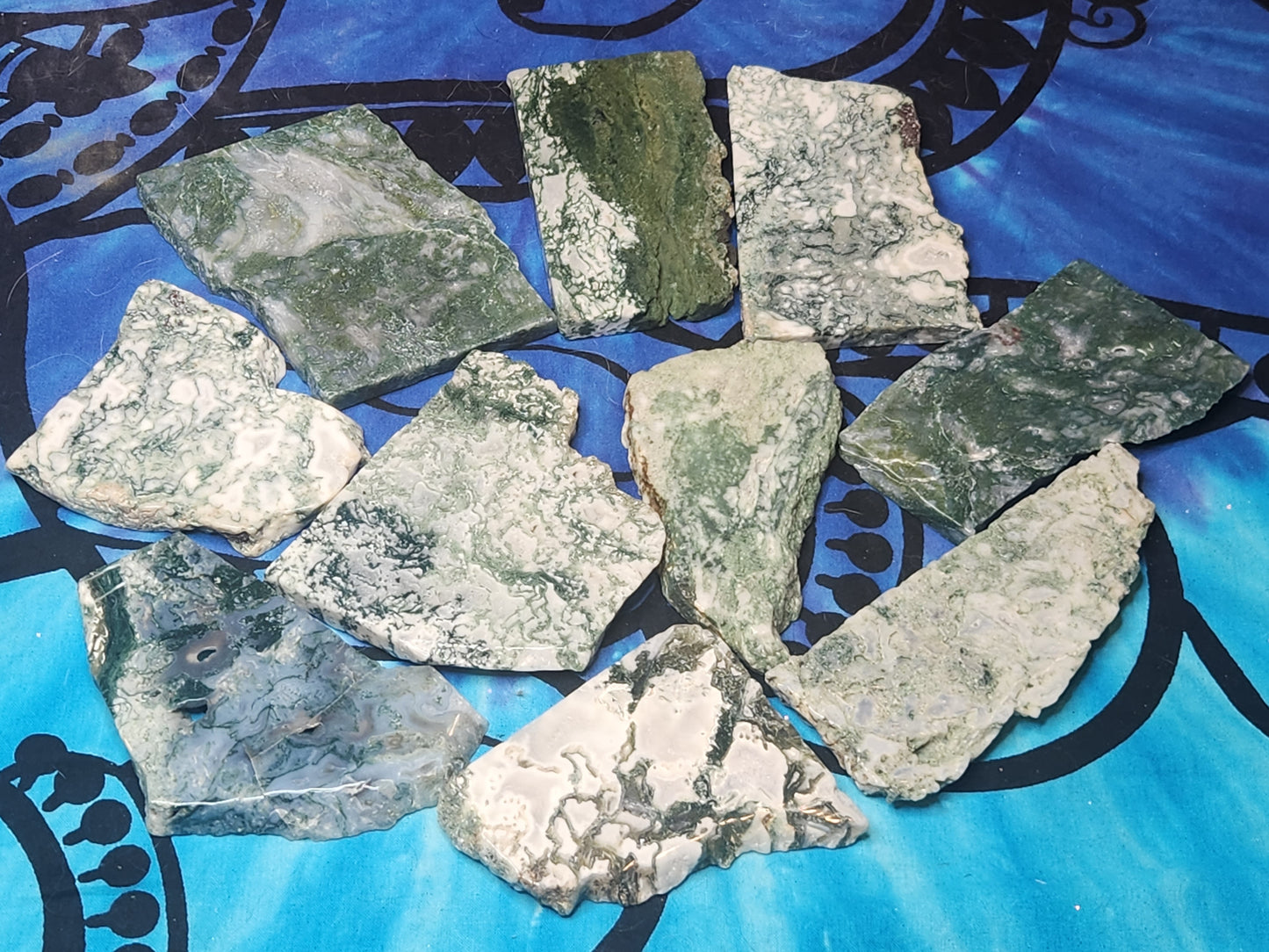 Oh My Goddess Moss Agate Slices - Venus Retrograde