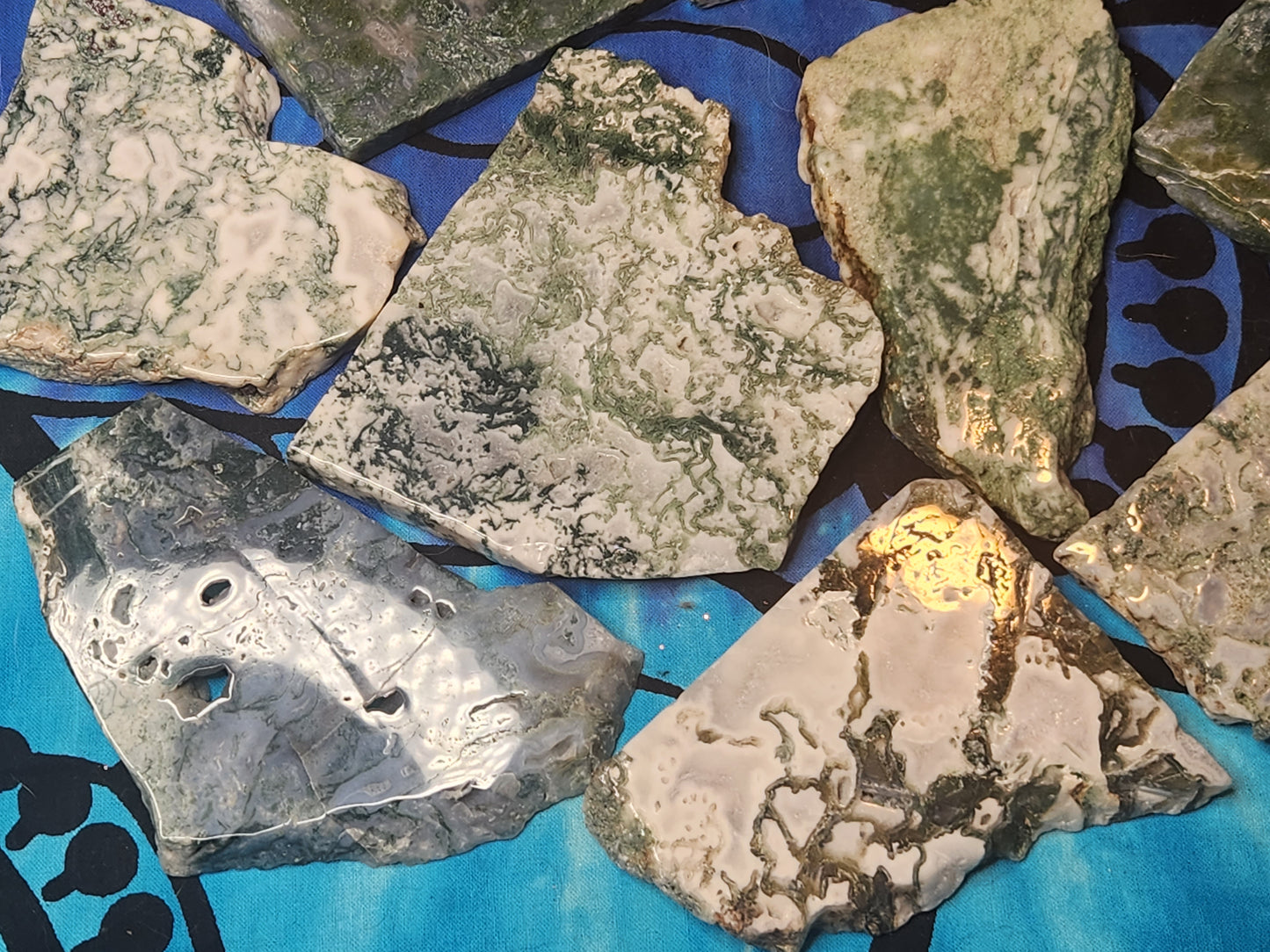 Oh My Goddess Moss Agate Slices - Venus Retrograde
