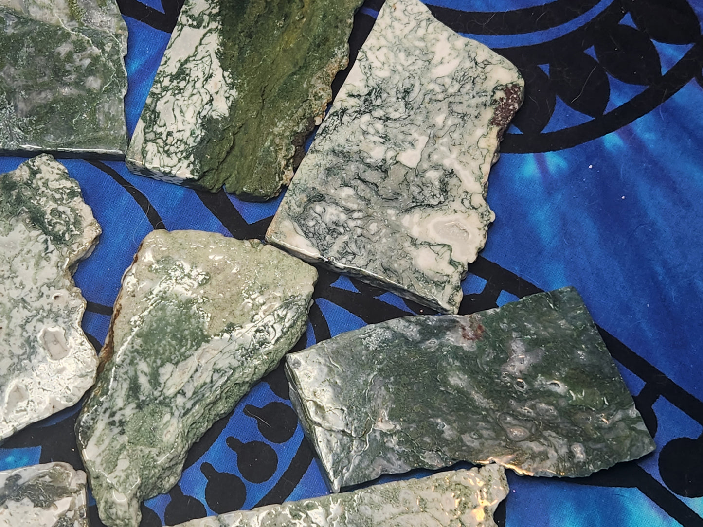 Oh My Goddess Moss Agate Slices - Venus Retrograde