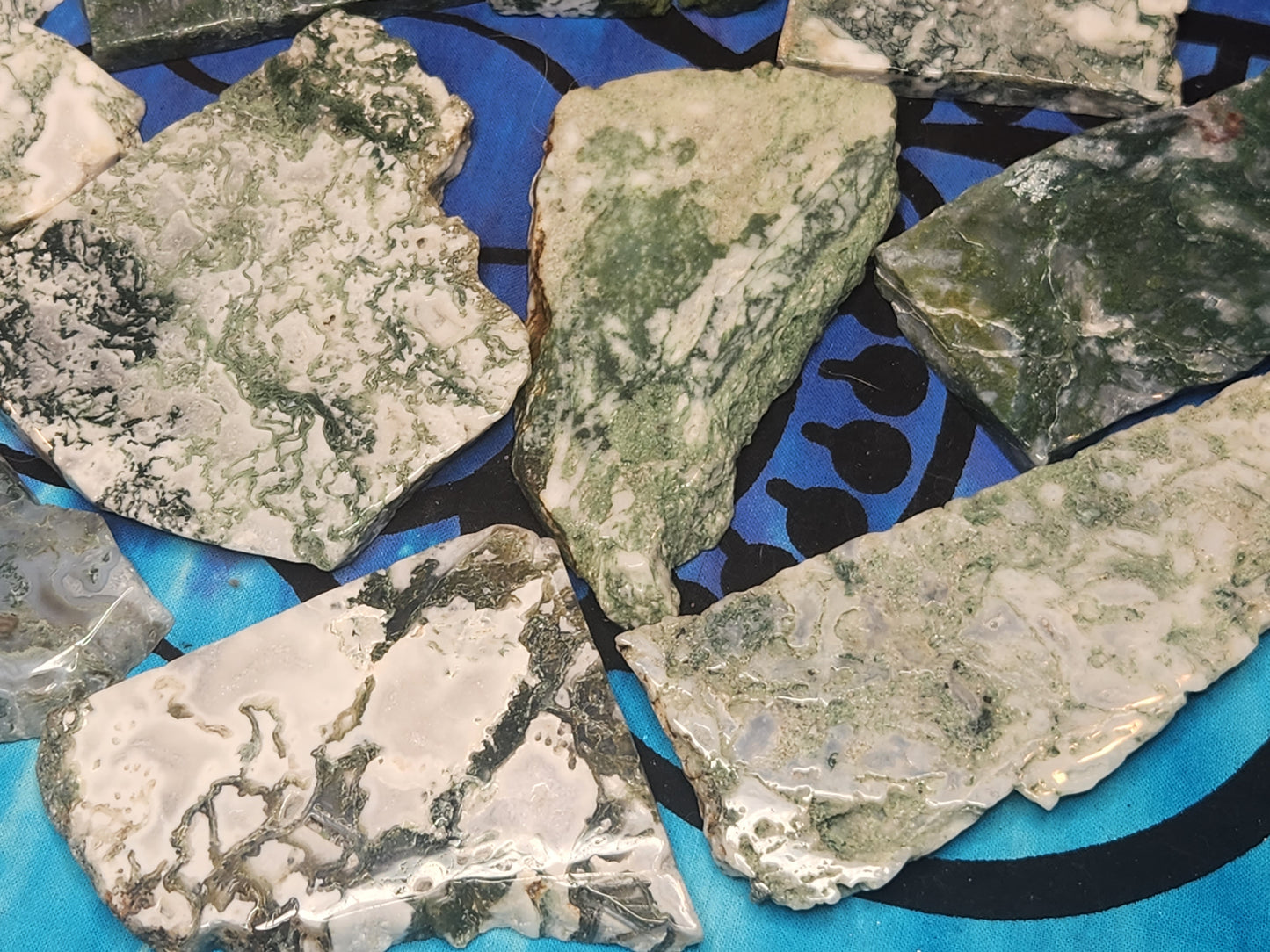 Oh My Goddess Moss Agate Slices - Venus Retrograde