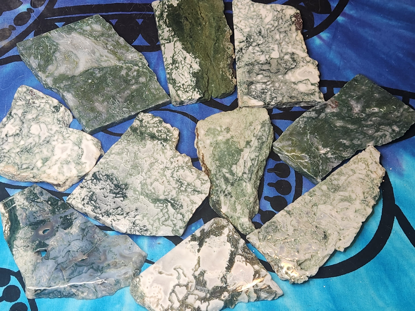 Oh My Goddess Moss Agate Slices - Venus Retrograde