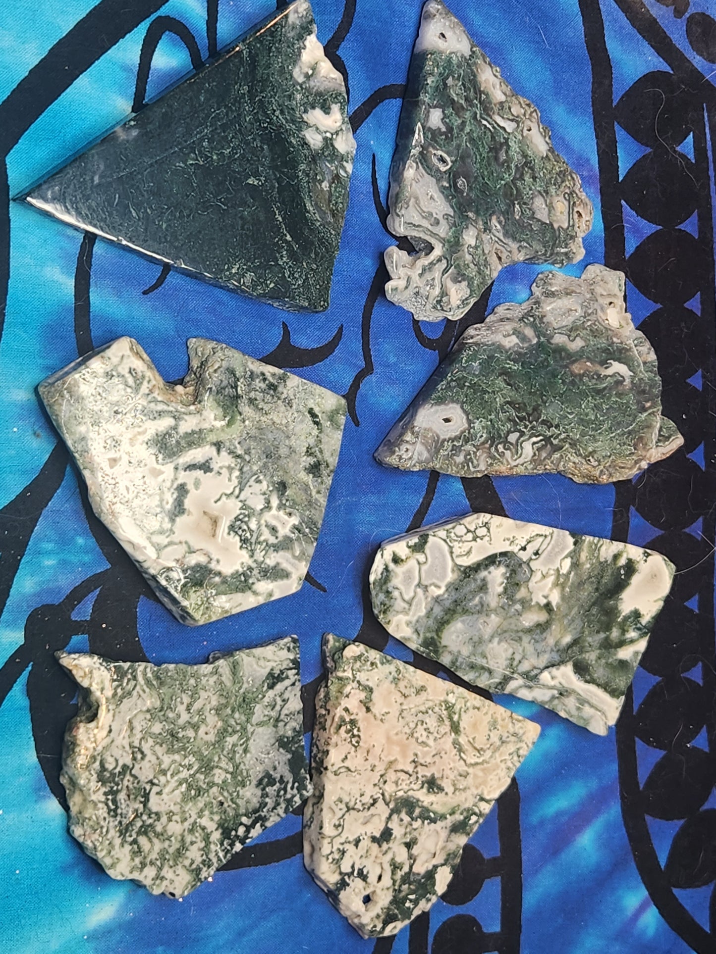 Oh My Goddess Moss Agate Slices - Venus Retrograde