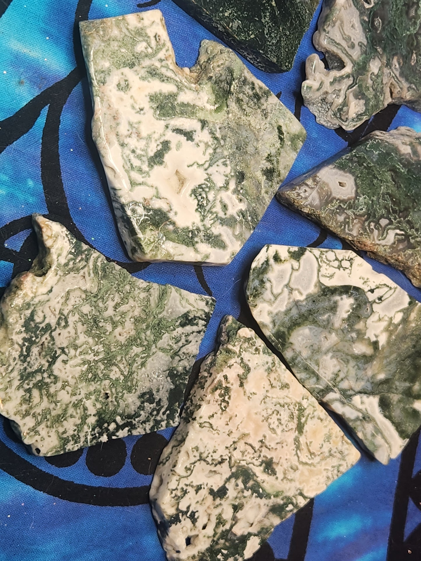 Oh My Goddess Moss Agate Slices - Venus Retrograde