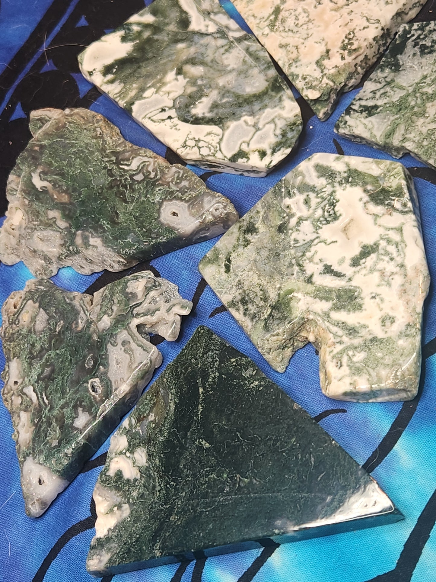 Oh My Goddess Moss Agate Slices - Venus Retrograde