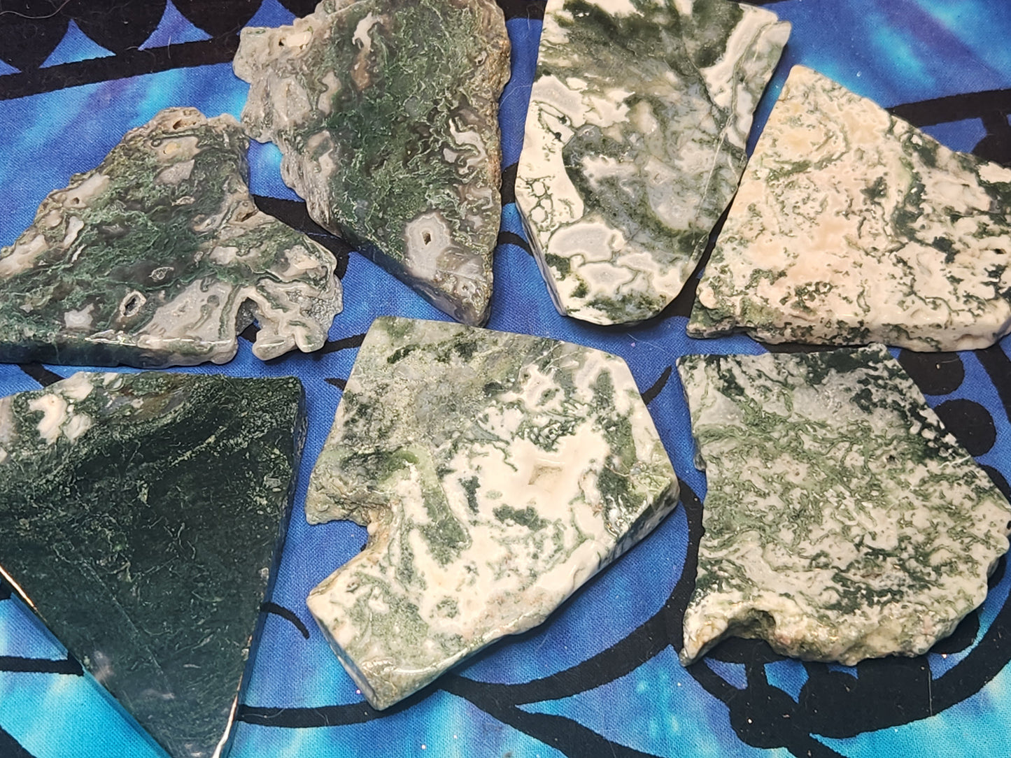 Oh My Goddess Moss Agate Slices - Venus Retrograde