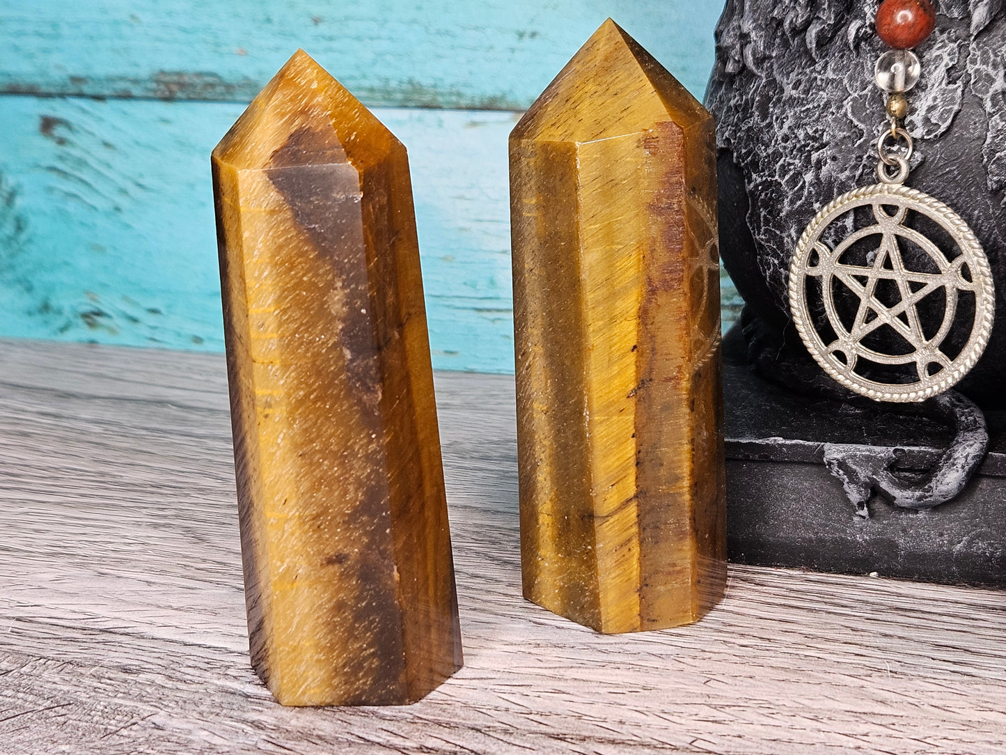 Captivating Tiger’s Eye Towers - Protection