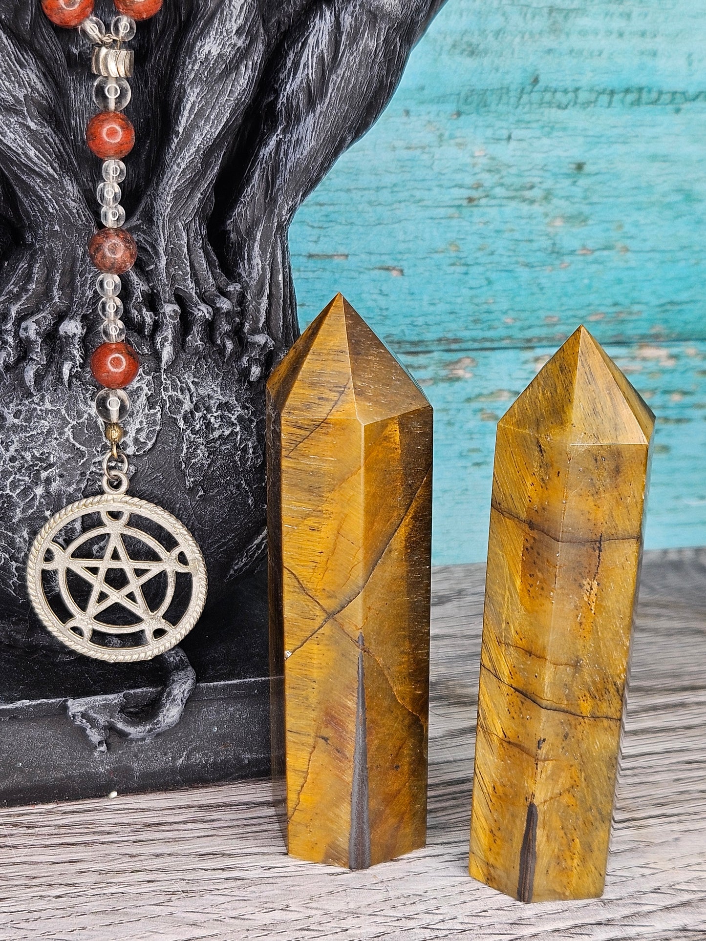Captivating Tiger’s Eye Towers - Protection