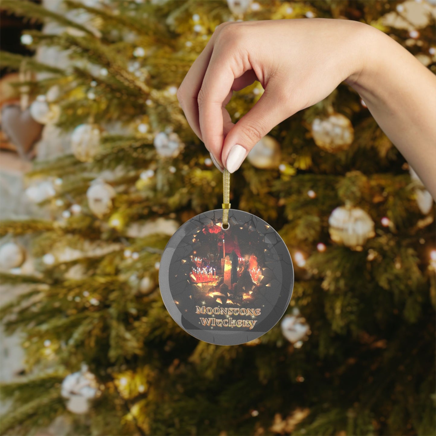 Moonstone Witchery Glass Ornament