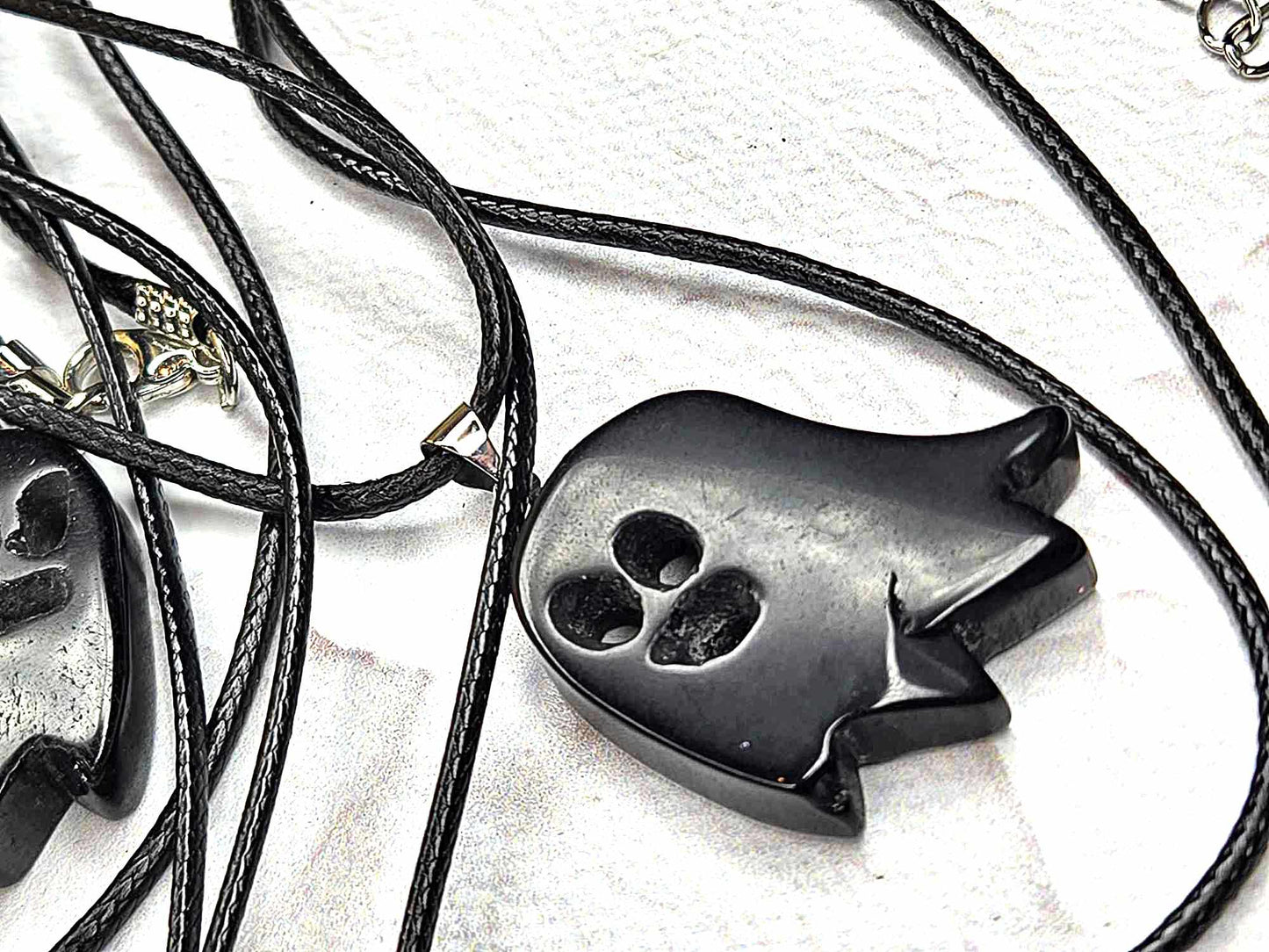 Your Ghostie Friend Obsidian Pendant - Healing