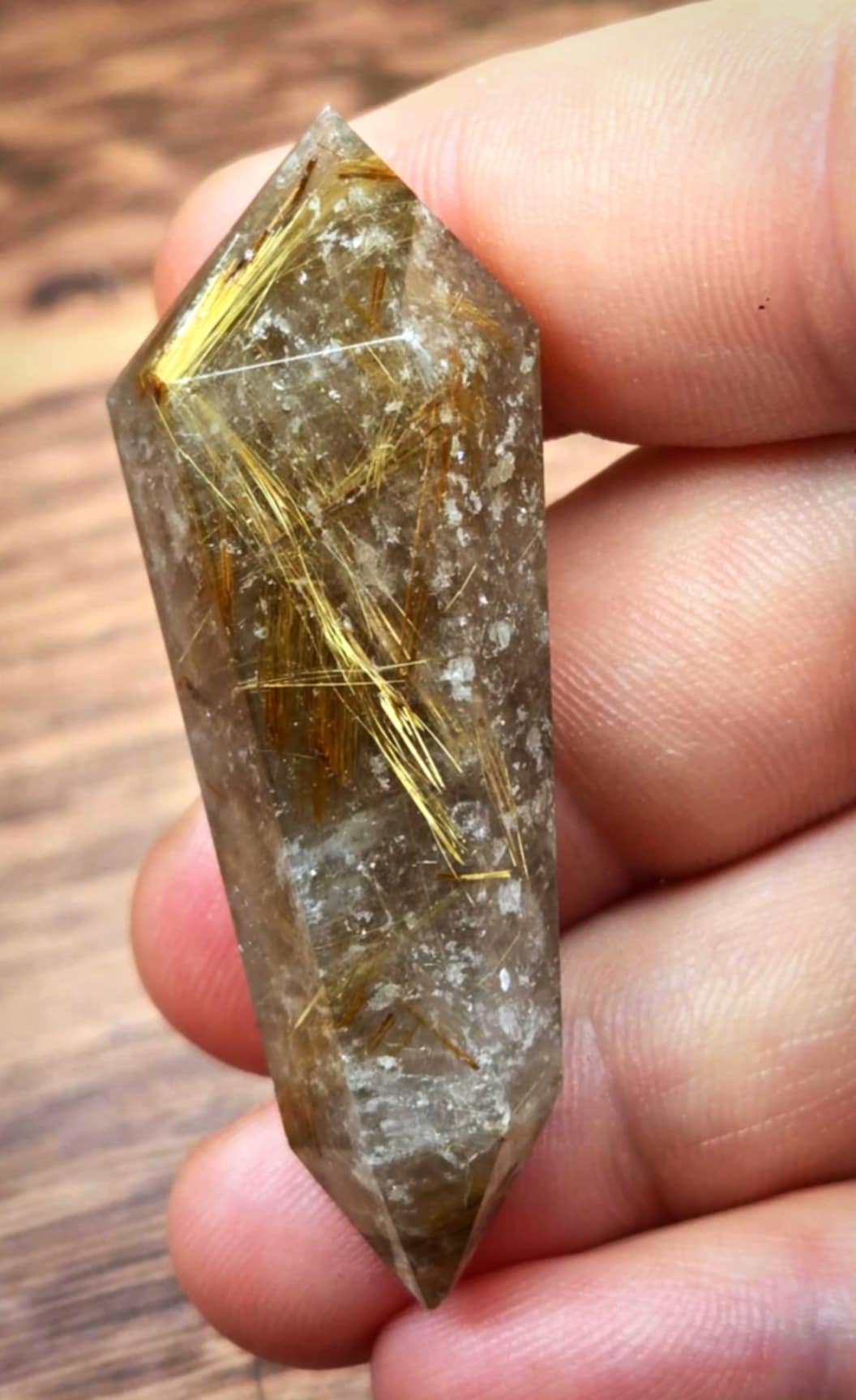 Find the Light Double Terminated Rutilated Quartz Points - Keep Us Safe