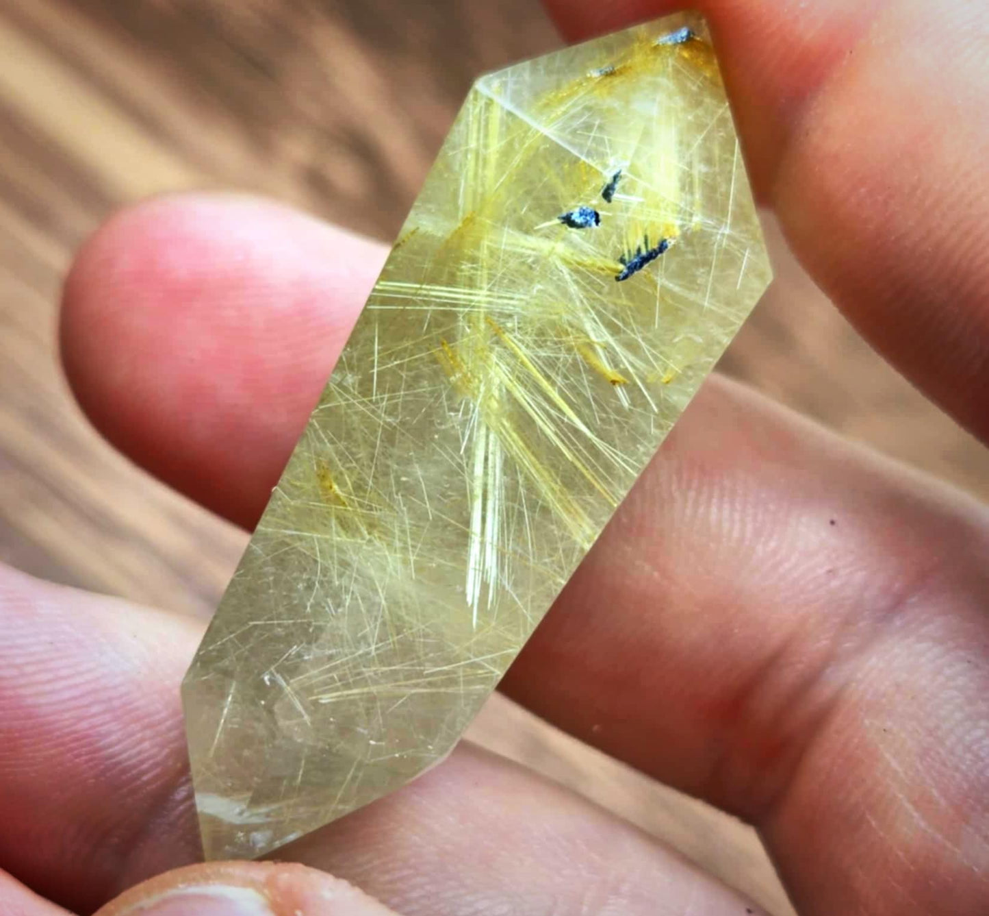Find the Light Double Terminated Rutilated Quartz Points - Keep Us Safe