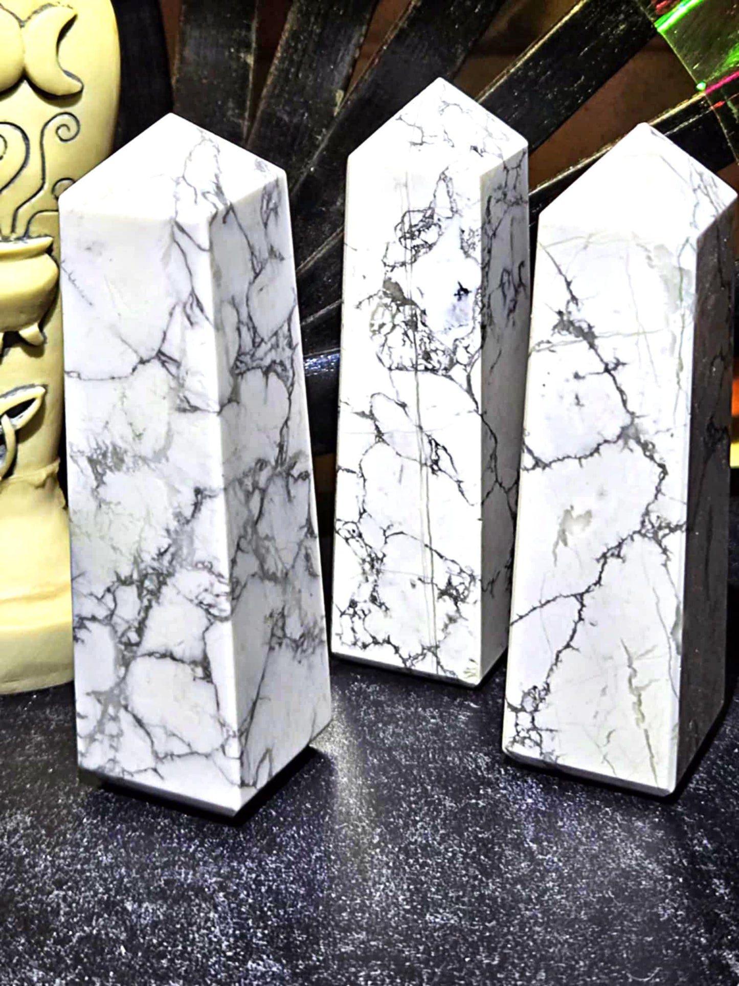 Howlite Obelisks - Illuminate