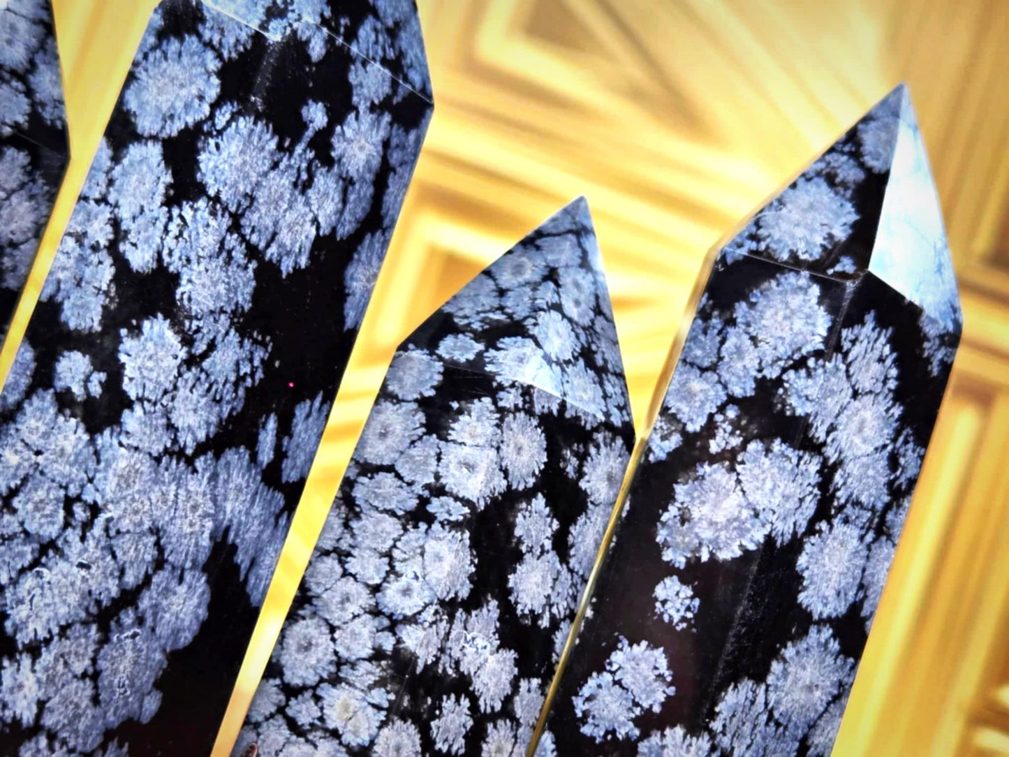 High Contrast Snowflake Obsidian Towers - Keep Us Safe