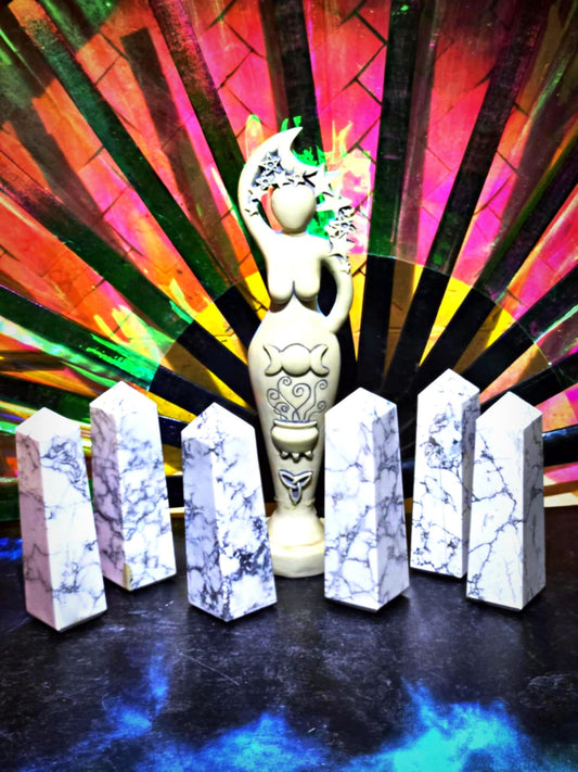 Howlite Obelisks - Illuminate