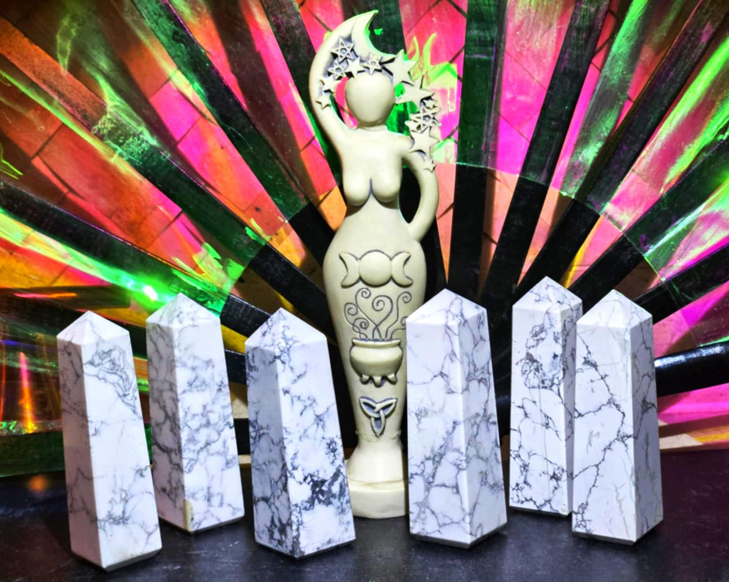 Howlite Obelisks - Illuminate