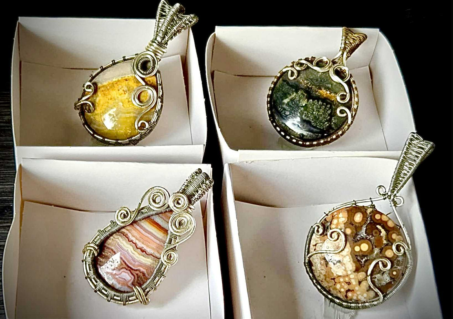 Alluring Rebellion Wire Wrapped Pendants - Power