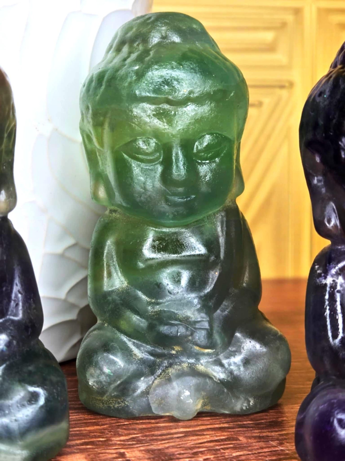 Zen Delicious Fluorite Buddhas - Problems Be Gone