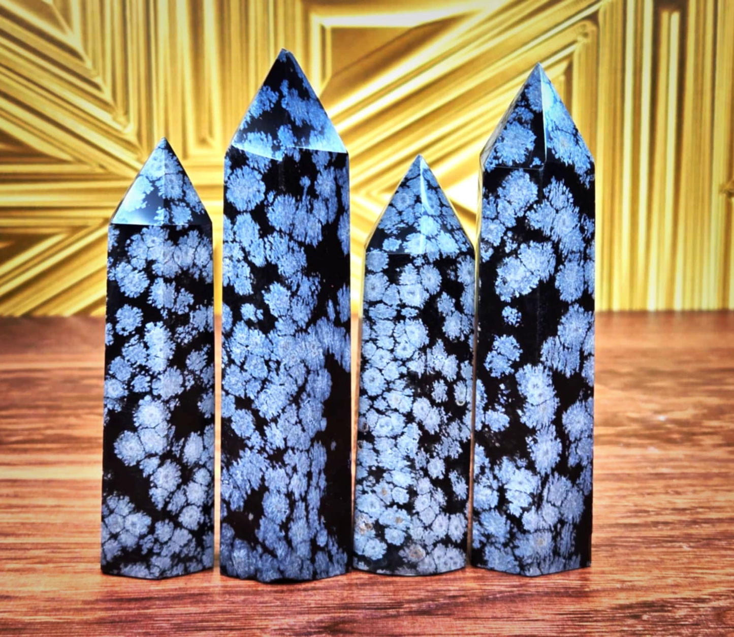 High Contrast Snowflake Obsidian Towers - Keep Us Safe