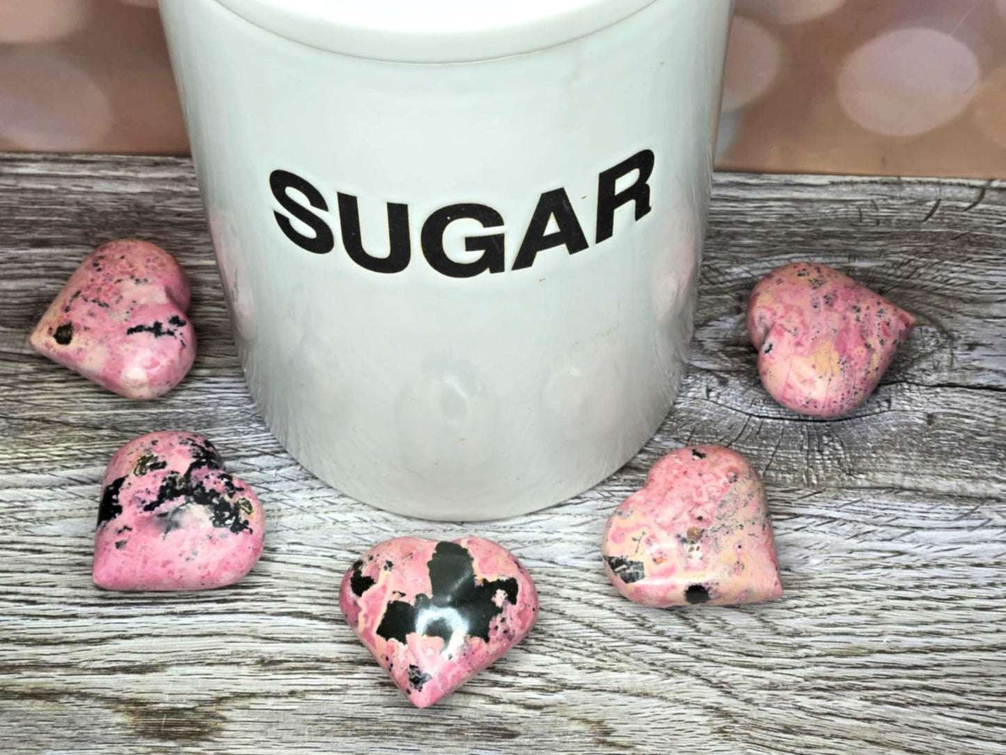 Sweet as Pie Rhodonite Hearts - Sweet Spell
