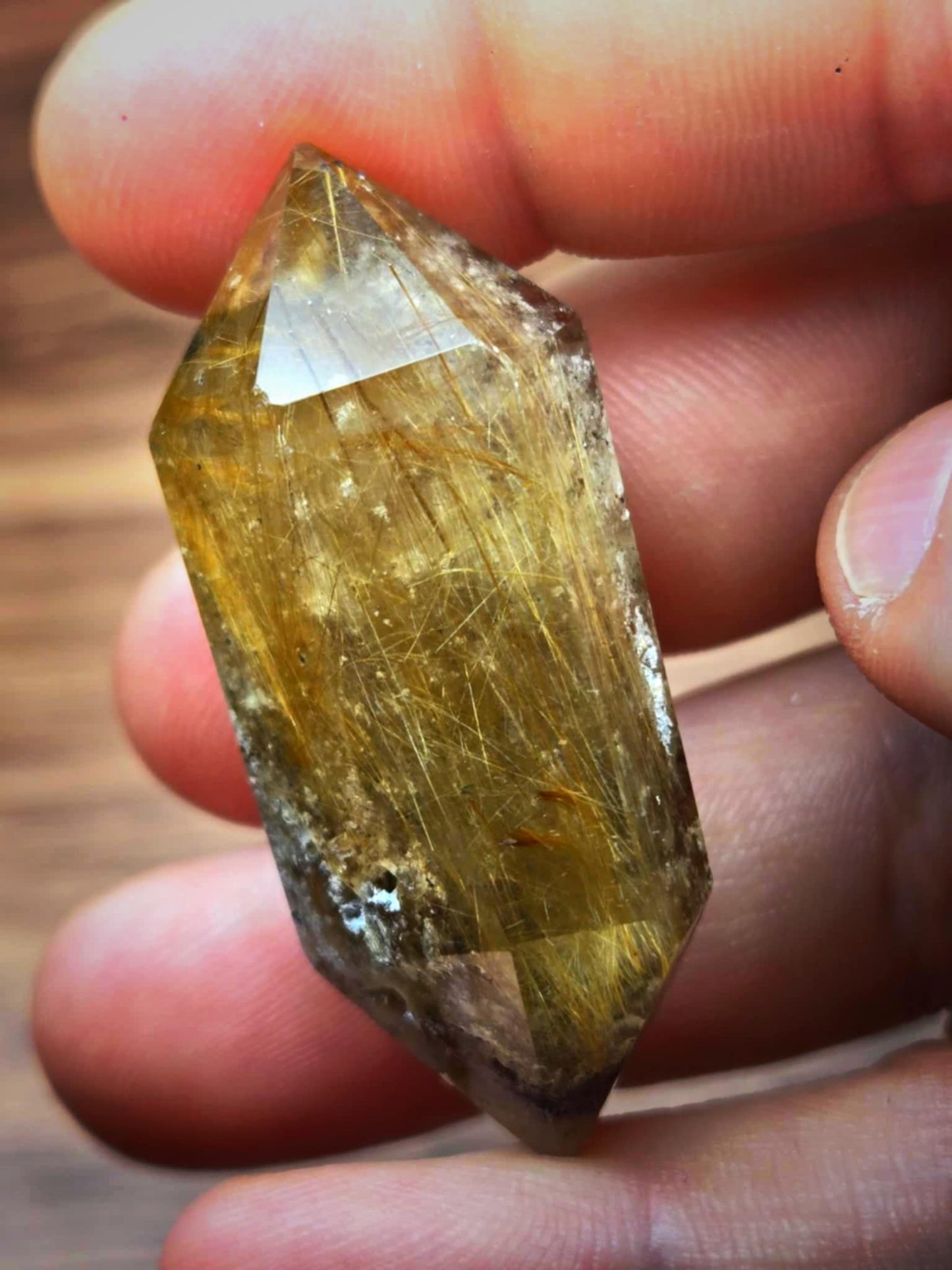 Find the Light Double Terminated Rutilated Quartz Points - Keep Us Safe