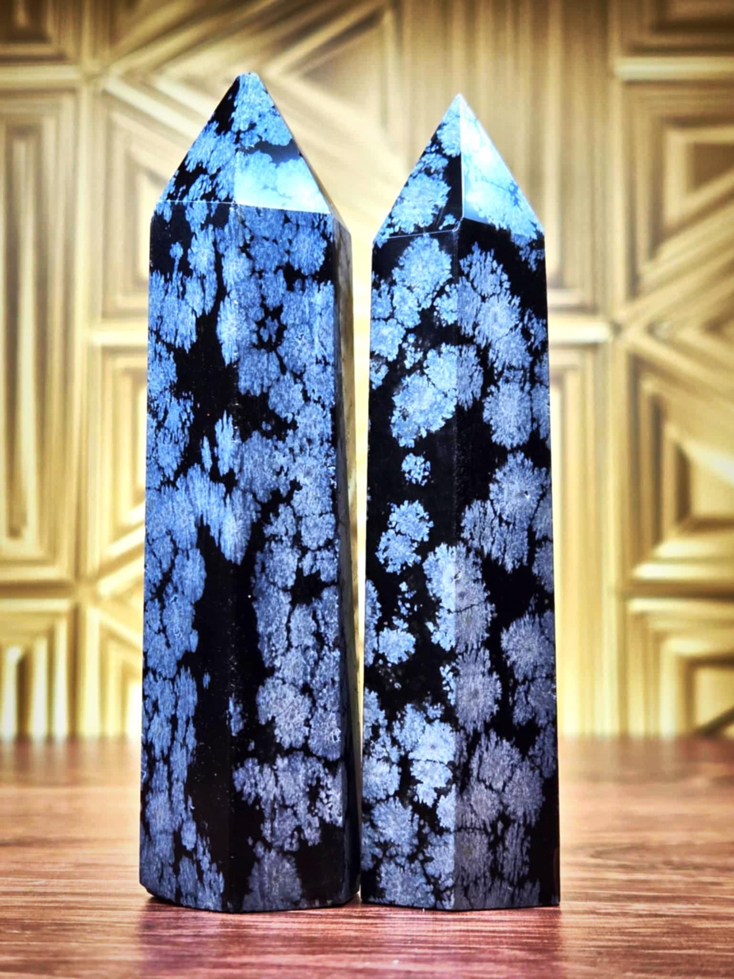 High Contrast Snowflake Obsidian Towers - Keep Us Safe