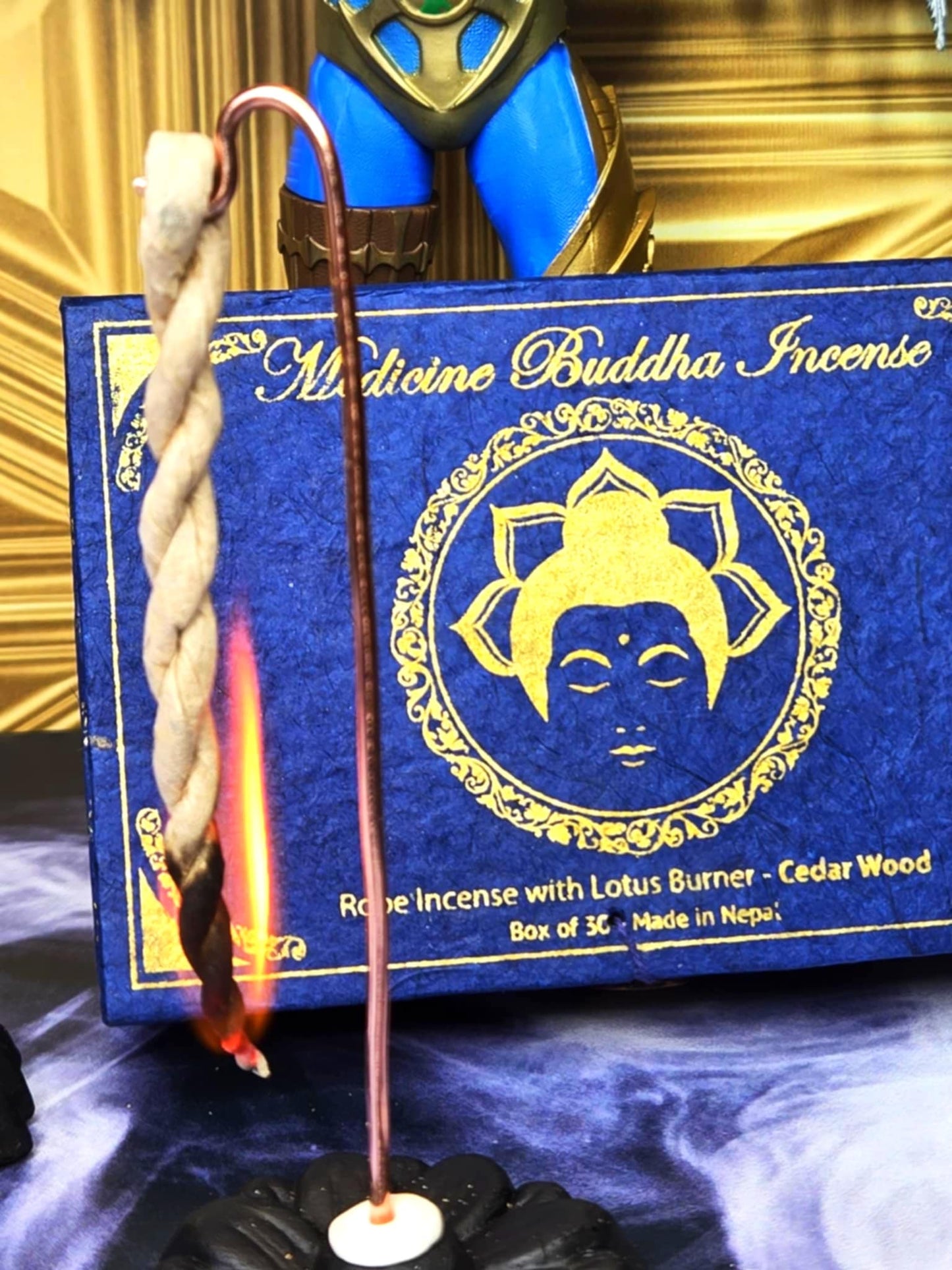 Rise Above Lotus Rope Incense Holder - Protect and Defend