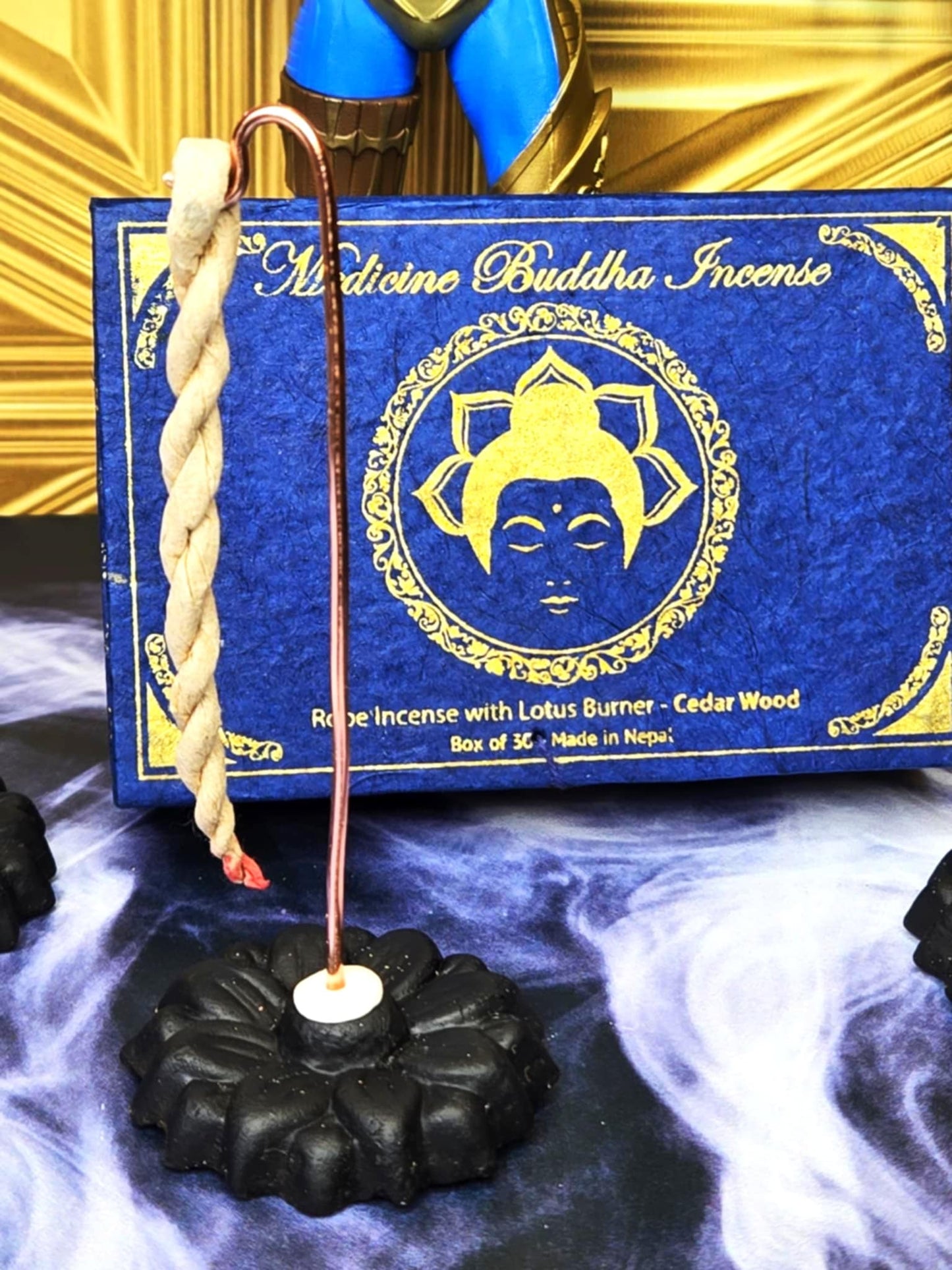 Rise Above Lotus Rope Incense Holder - Protect and Defend