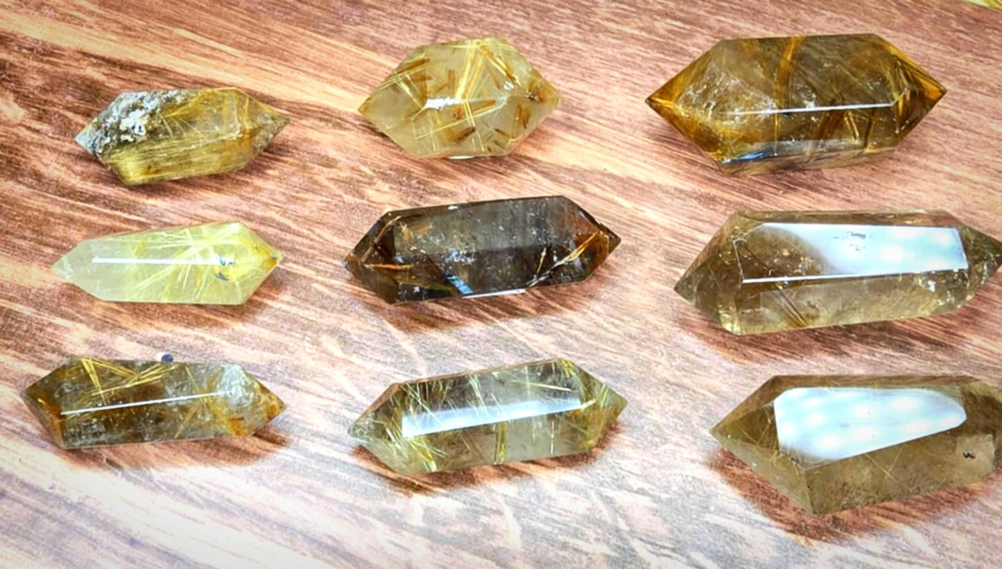 Find the Light Double Terminated Rutilated Quartz Points - Keep Us Safe