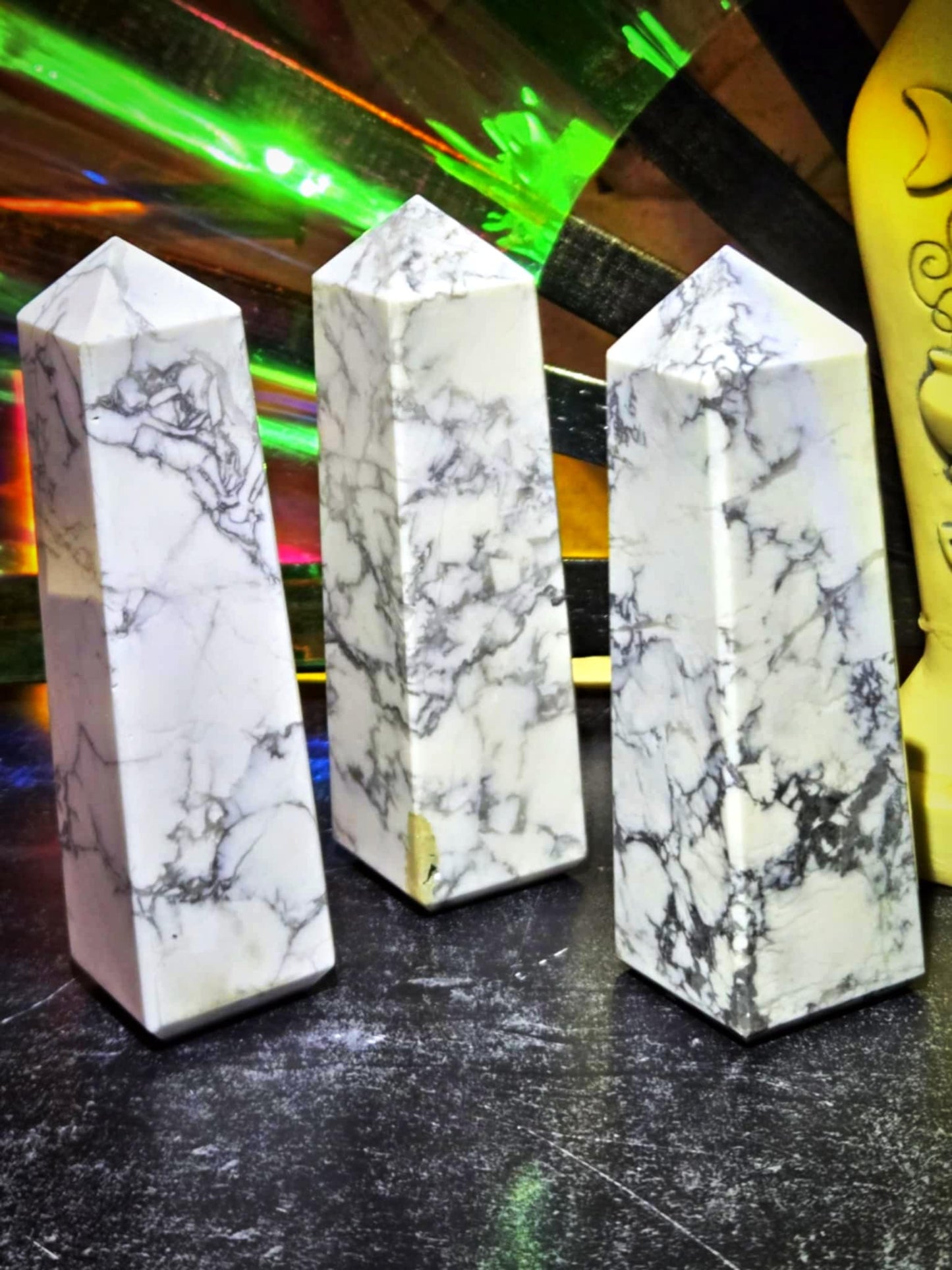 Howlite Obelisks - Illuminate