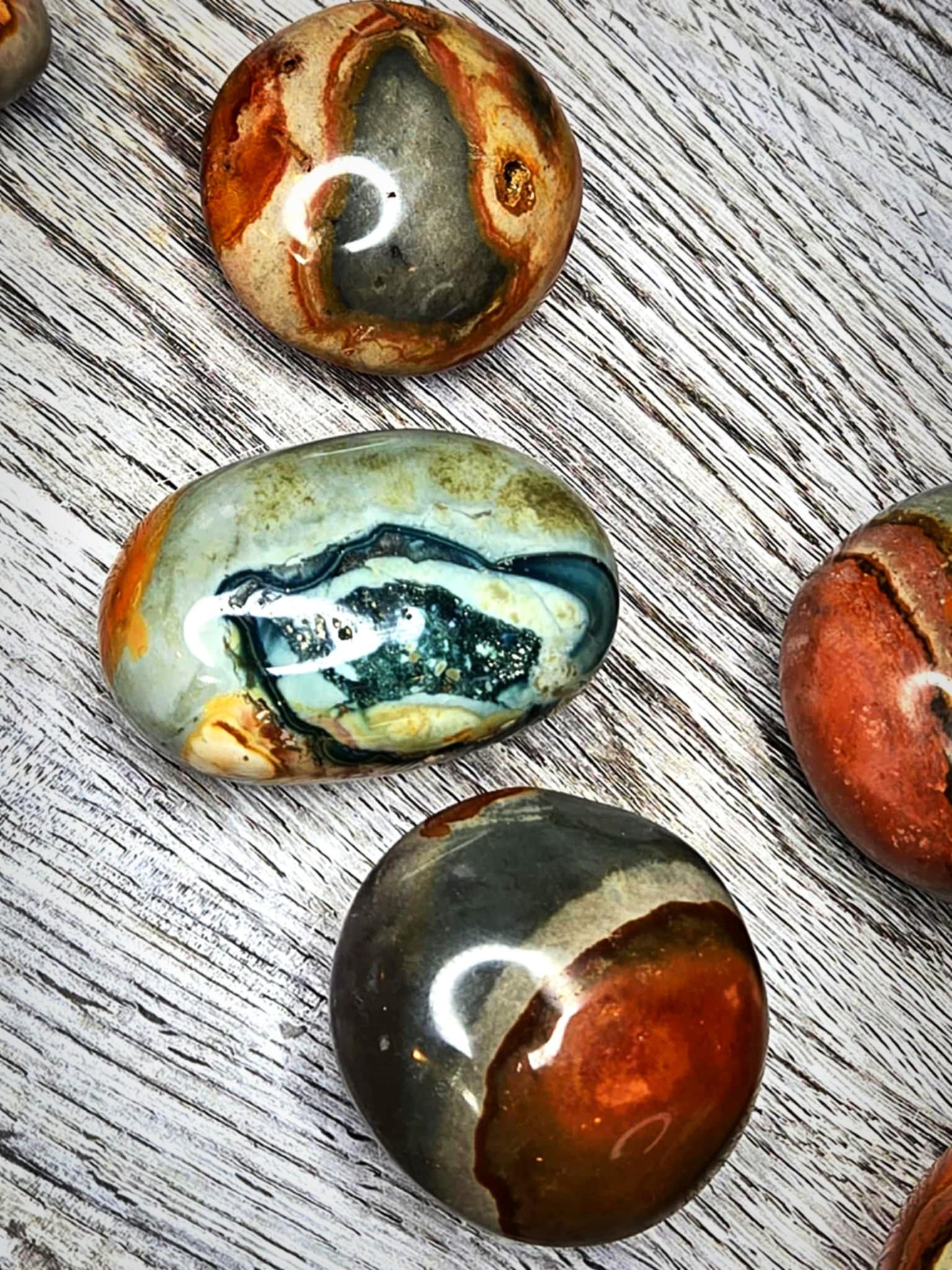 Divinity Desert Jasper Palm Stones - Celestial Connection