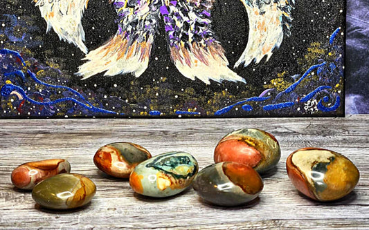 Divinity Desert Jasper Palm Stones - Celestial Connection