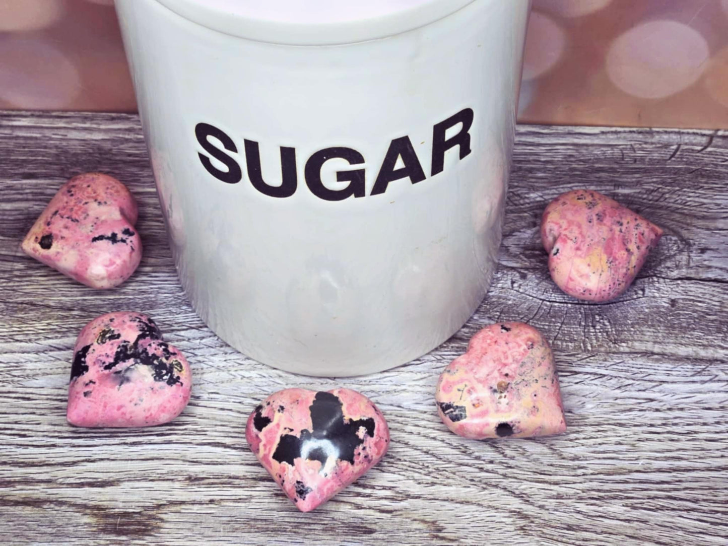 Sweet as Pie Rhodonite Hearts - Sweet Spell