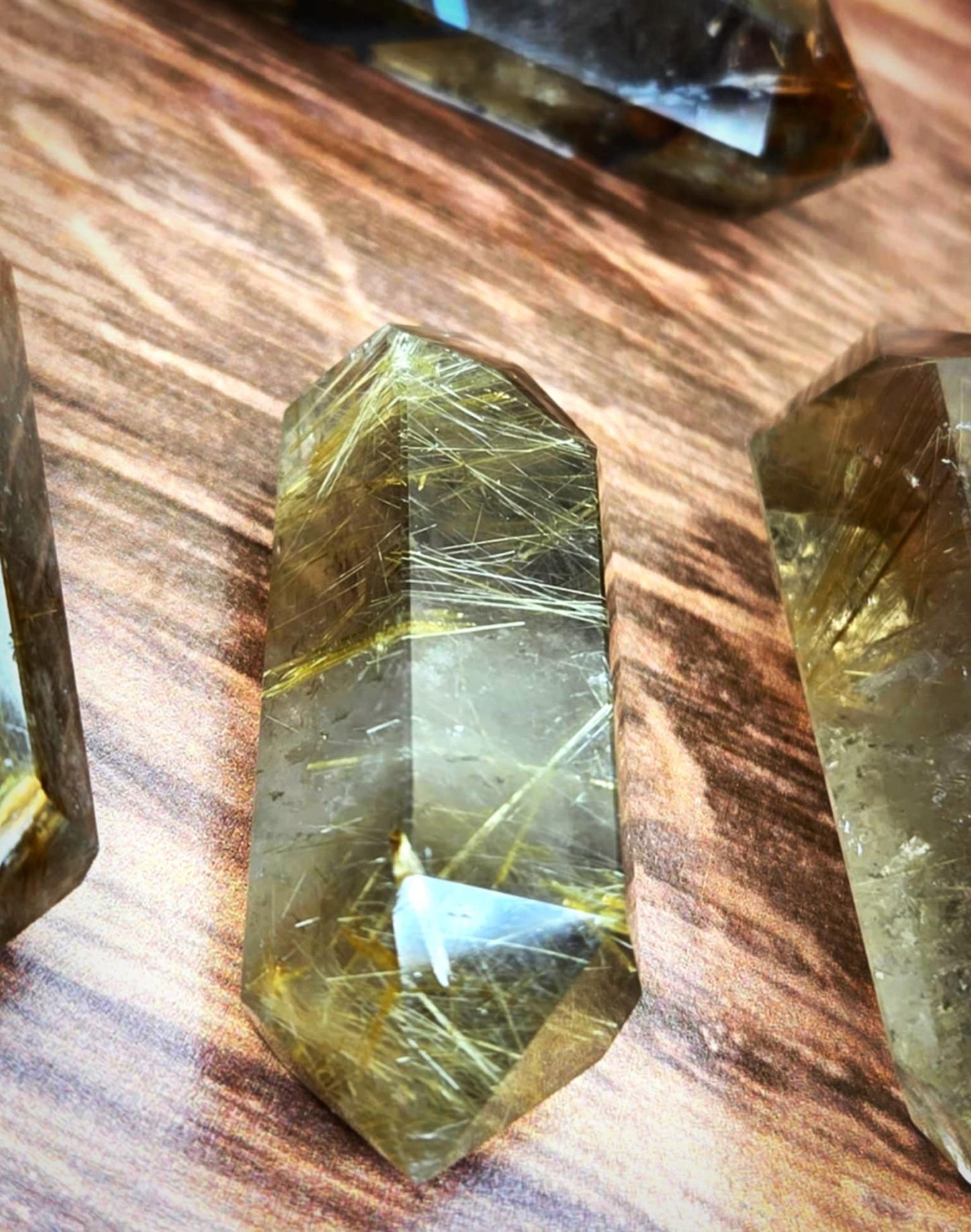 Find the Light Double Terminated Rutilated Quartz Points - Keep Us Safe