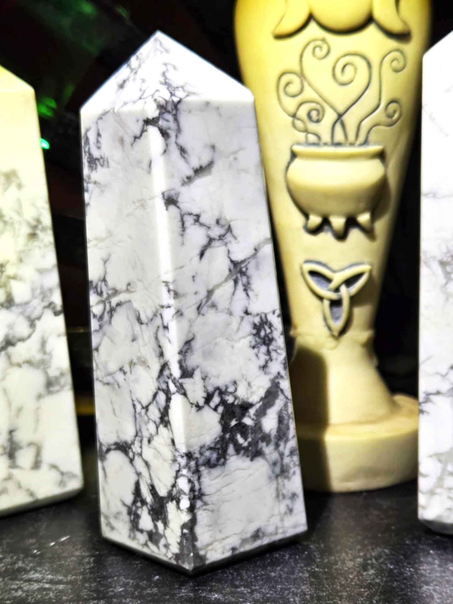 Howlite Obelisks - Illuminate