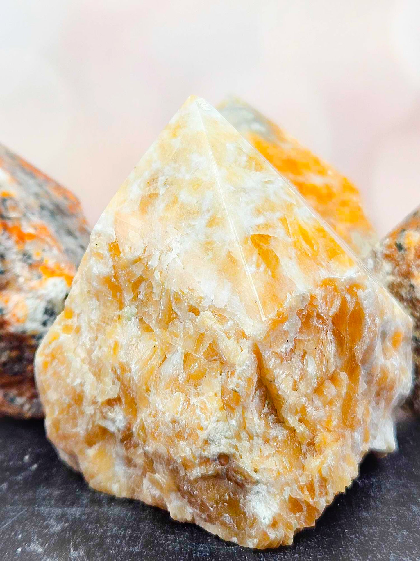 Brilliant Beauty Orchid Calcite Top Points - Holiday Prosperity
