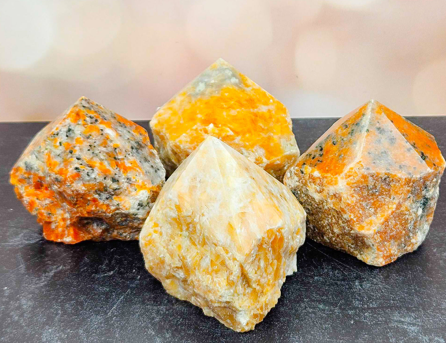 Brilliant Beauty Orchid Calcite Top Points - Holiday Prosperity