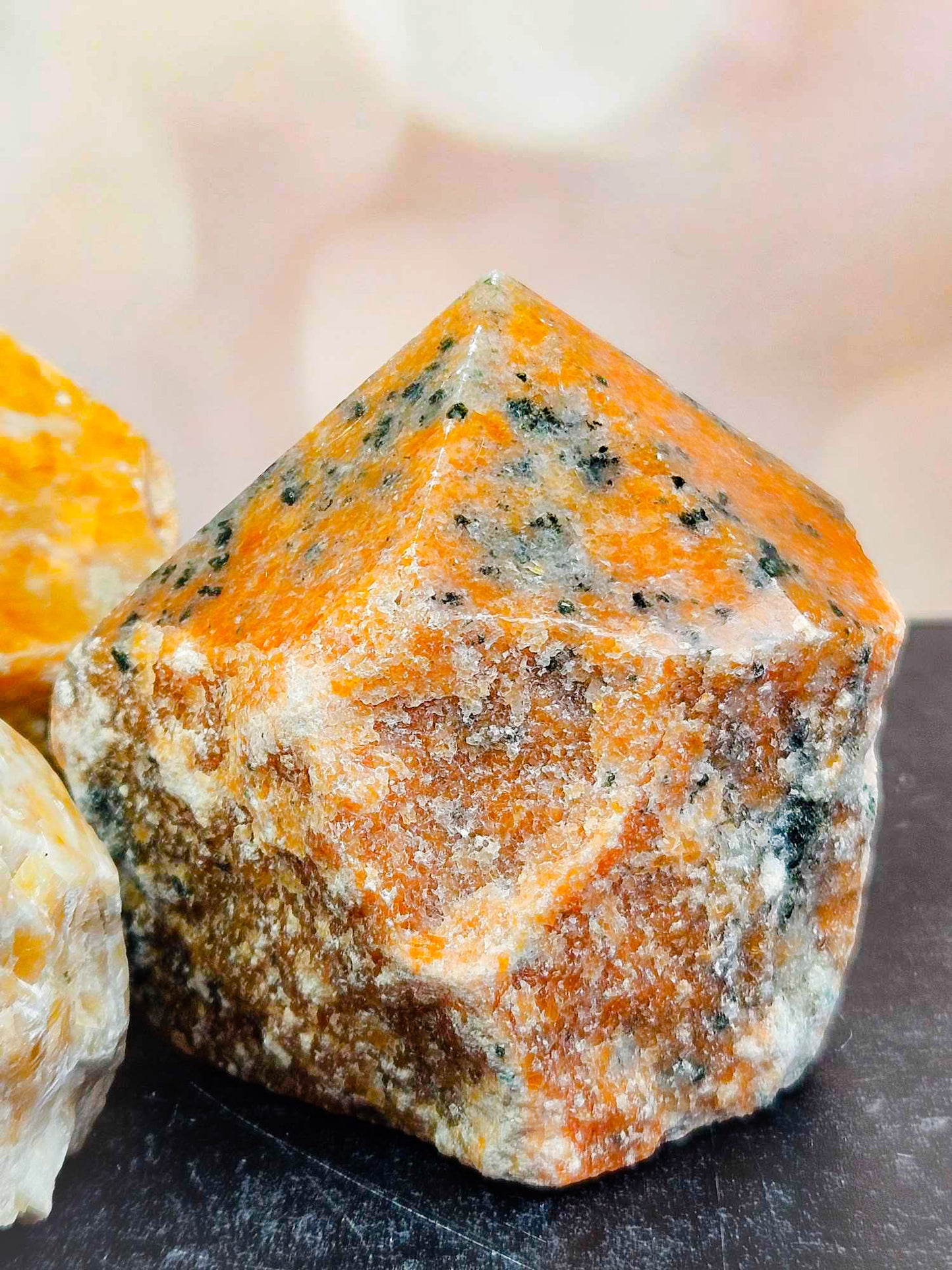 Brilliant Beauty Orchid Calcite Top Points - Holiday Prosperity