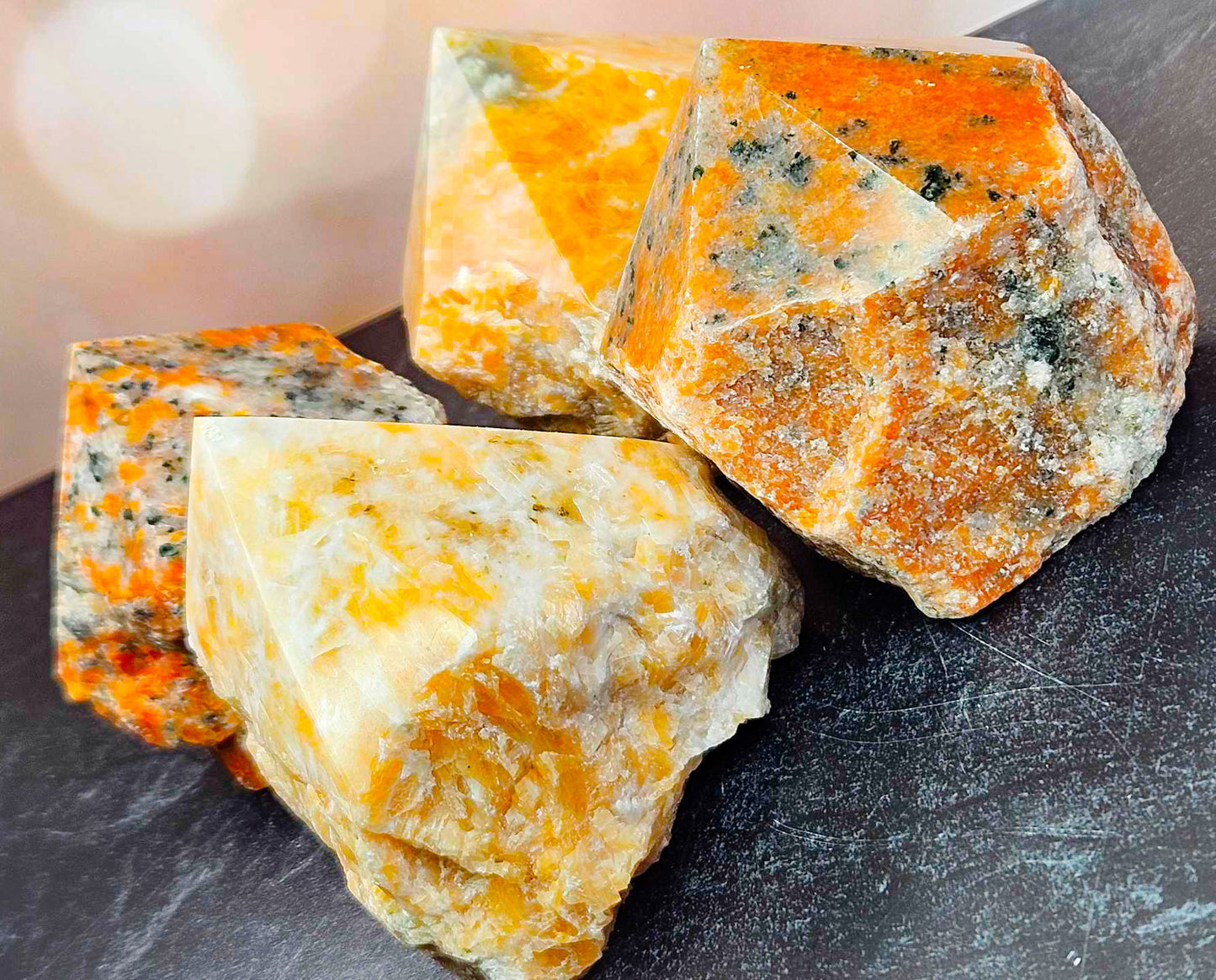 Brilliant Beauty Orchid Calcite Top Points - Holiday Prosperity