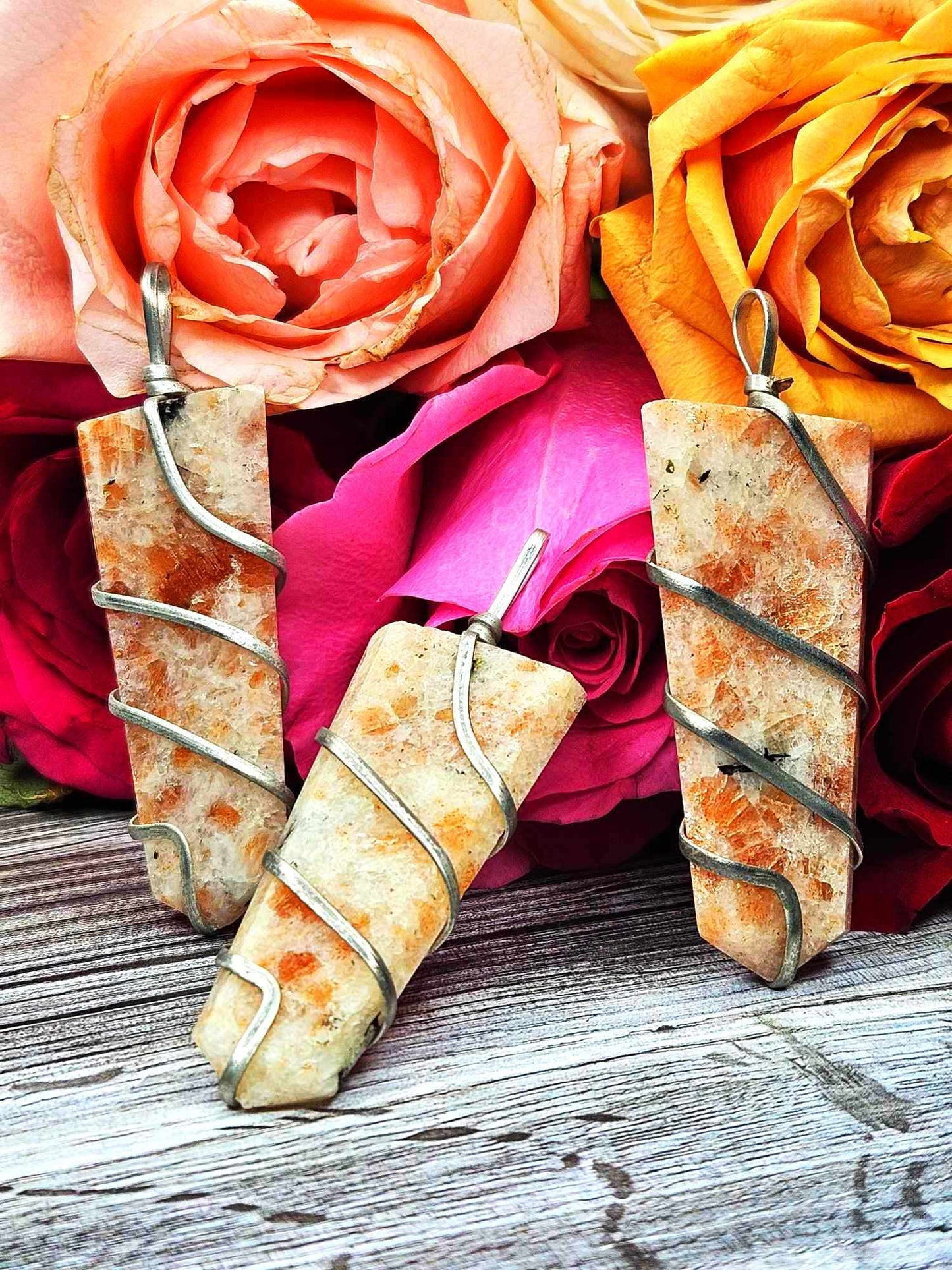 Sunshine Day Sunstone Pendants - Love