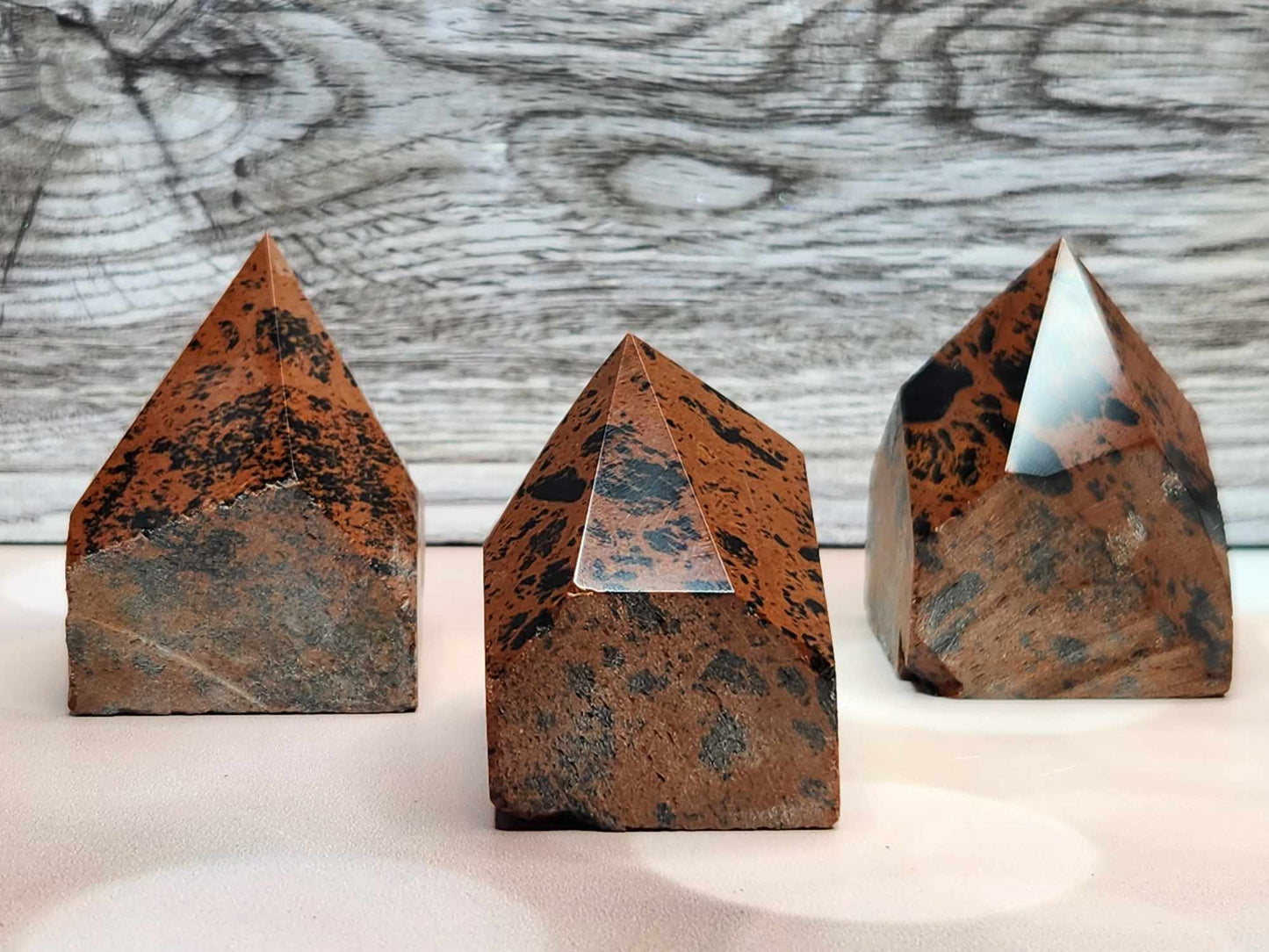 You So Pointy Mahogany Obsidian Top Points - Protection
