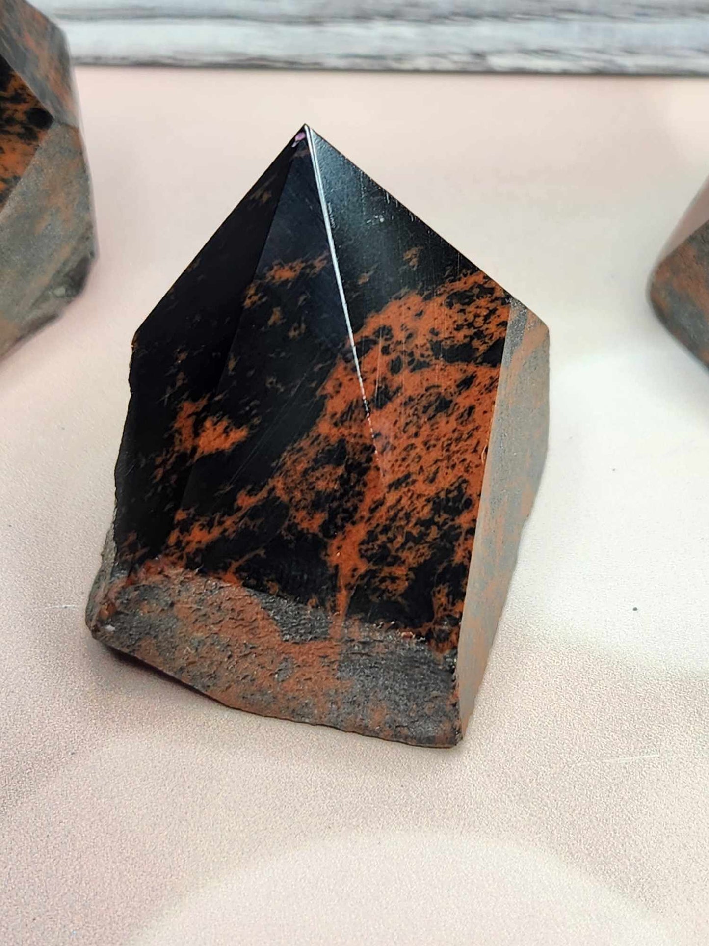 You So Pointy Mahogany Obsidian Top Points - Protection