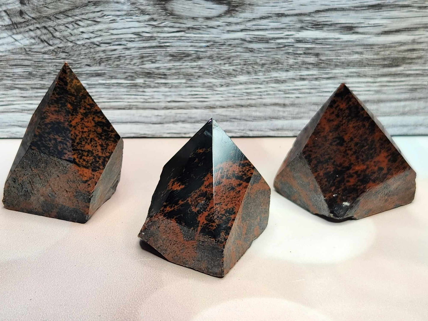 You So Pointy Mahogany Obsidian Top Points - Protection