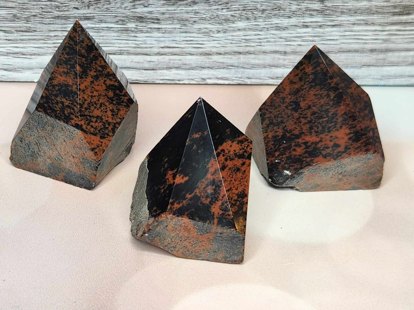 You So Pointy Mahogany Obsidian Top Points - Protection