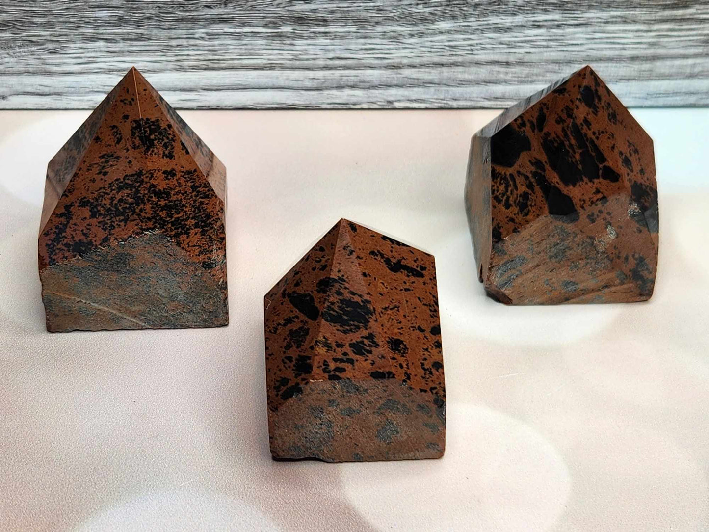 You So Pointy Mahogany Obsidian Top Points - Protection
