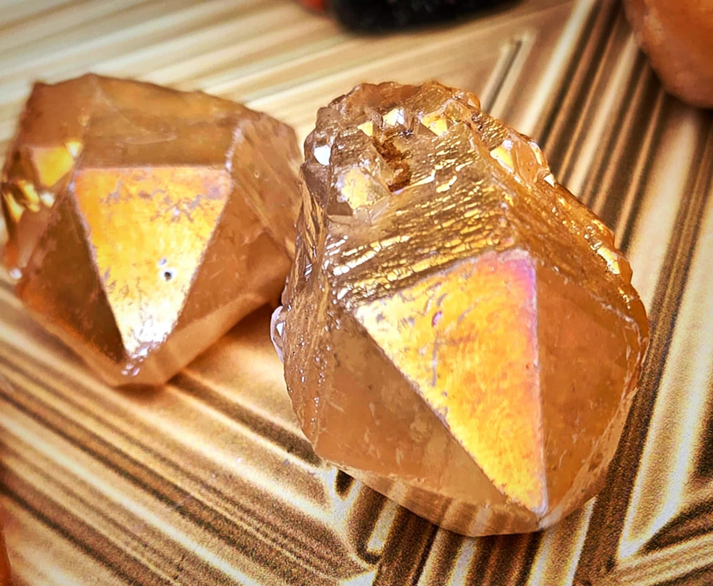 Ohhh Pretty Champagne Aura Quartz - Successful & Blessings