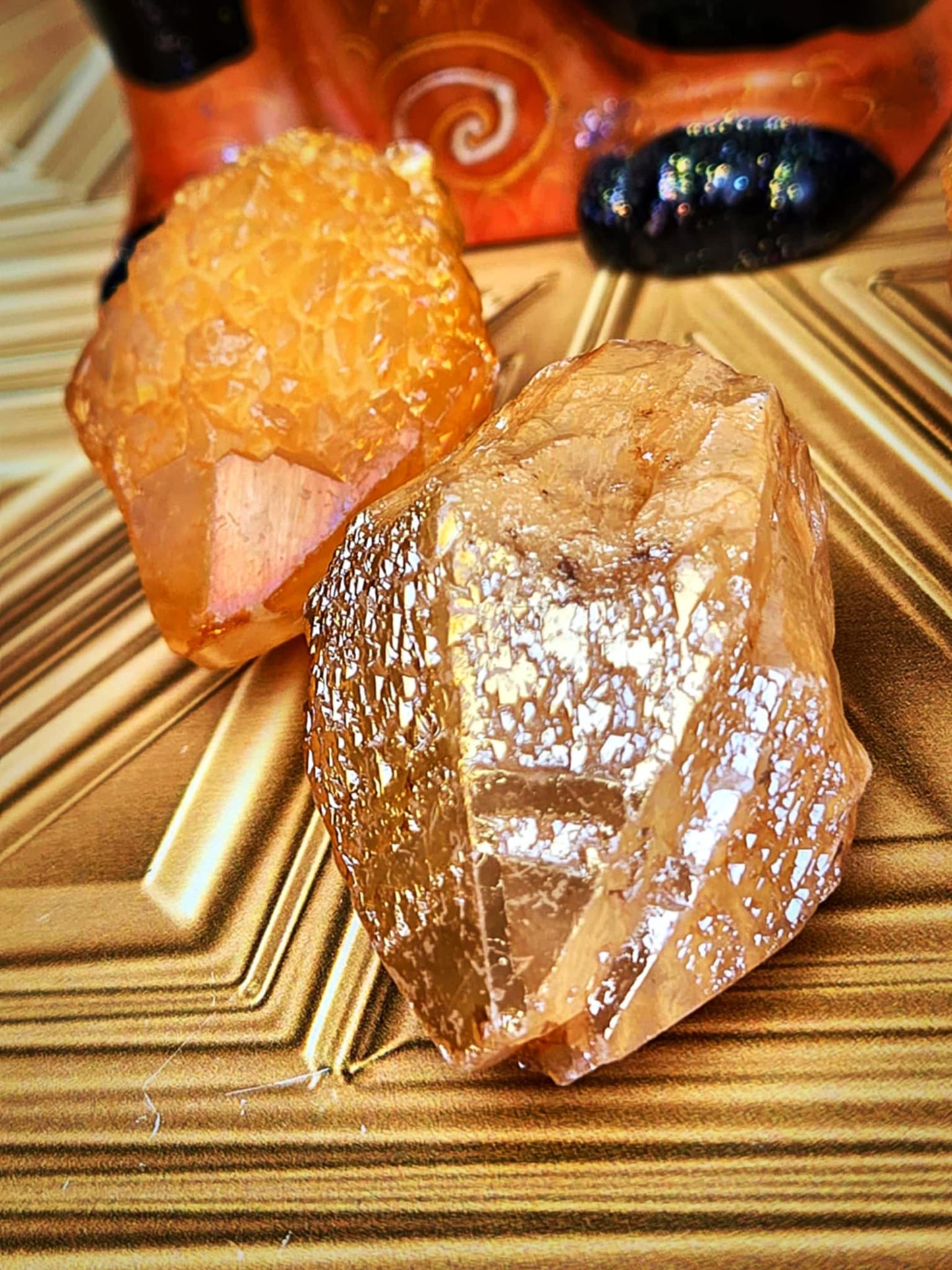 Ohhh Pretty Champagne Aura Quartz - Successful & Blessings