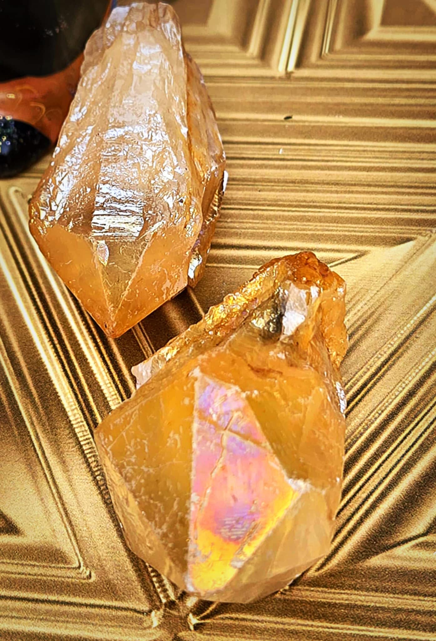Ohhh Pretty Champagne Aura Quartz - Successful & Blessings
