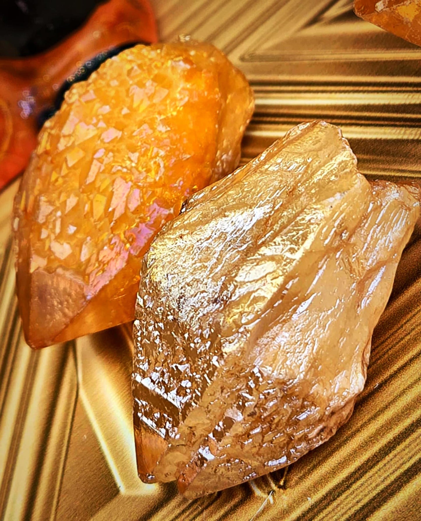 Ohhh Pretty Champagne Aura Quartz - Successful & Blessings